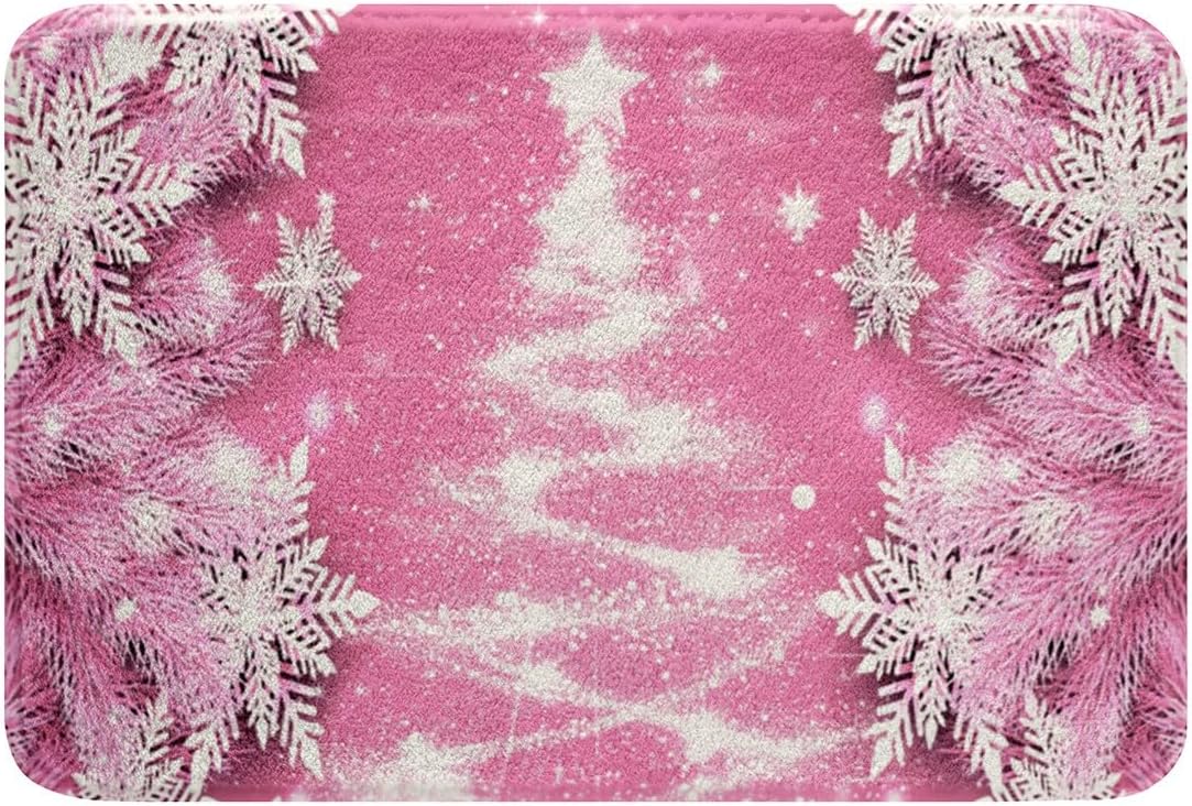 Feelyou Christmas Tree Bath Rug for Girls