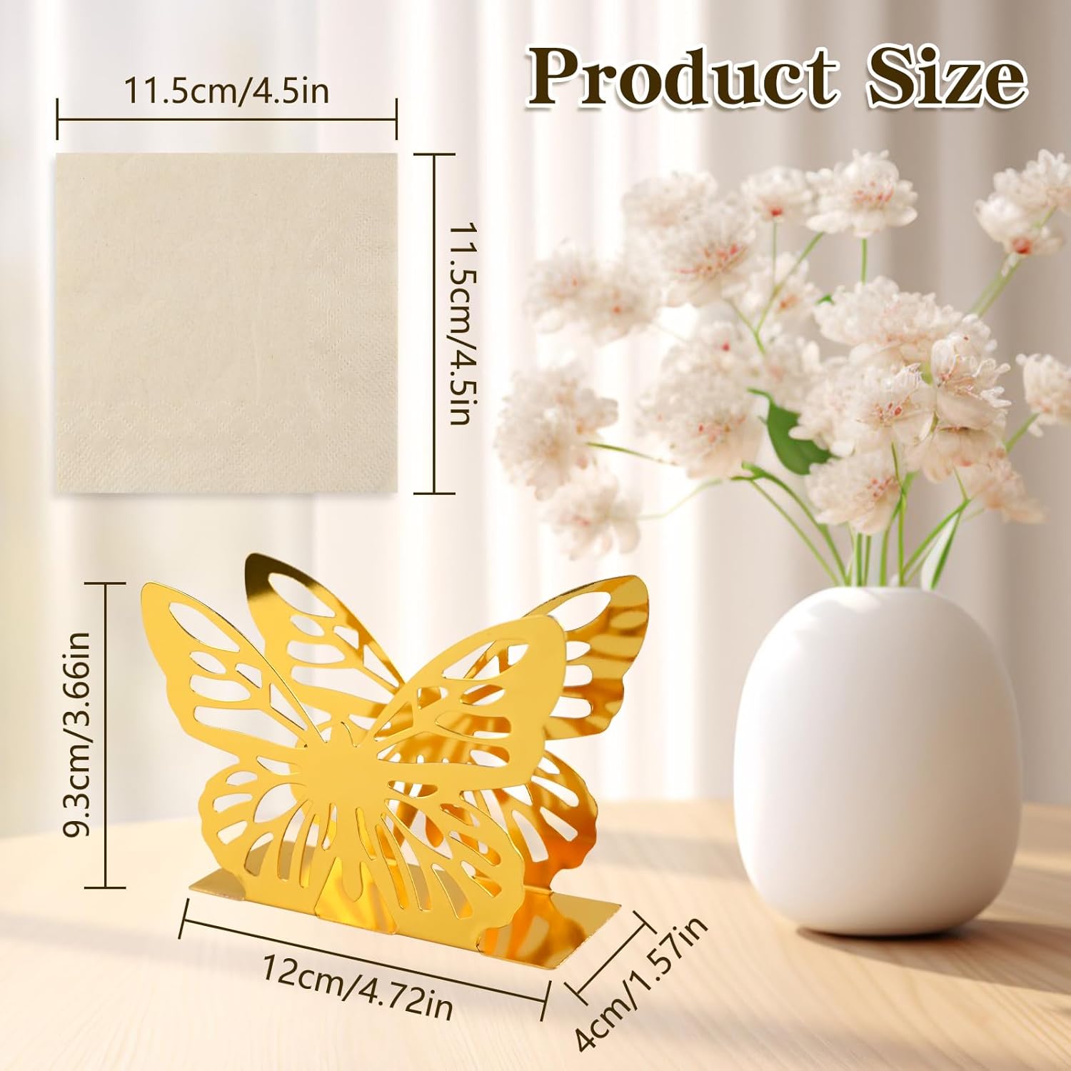 Stunning Gold Butterfly Napkin Holders