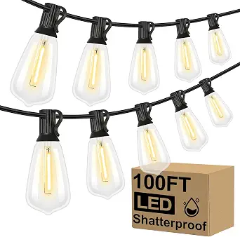 Outdoor String Lights 100FT Patio Lights