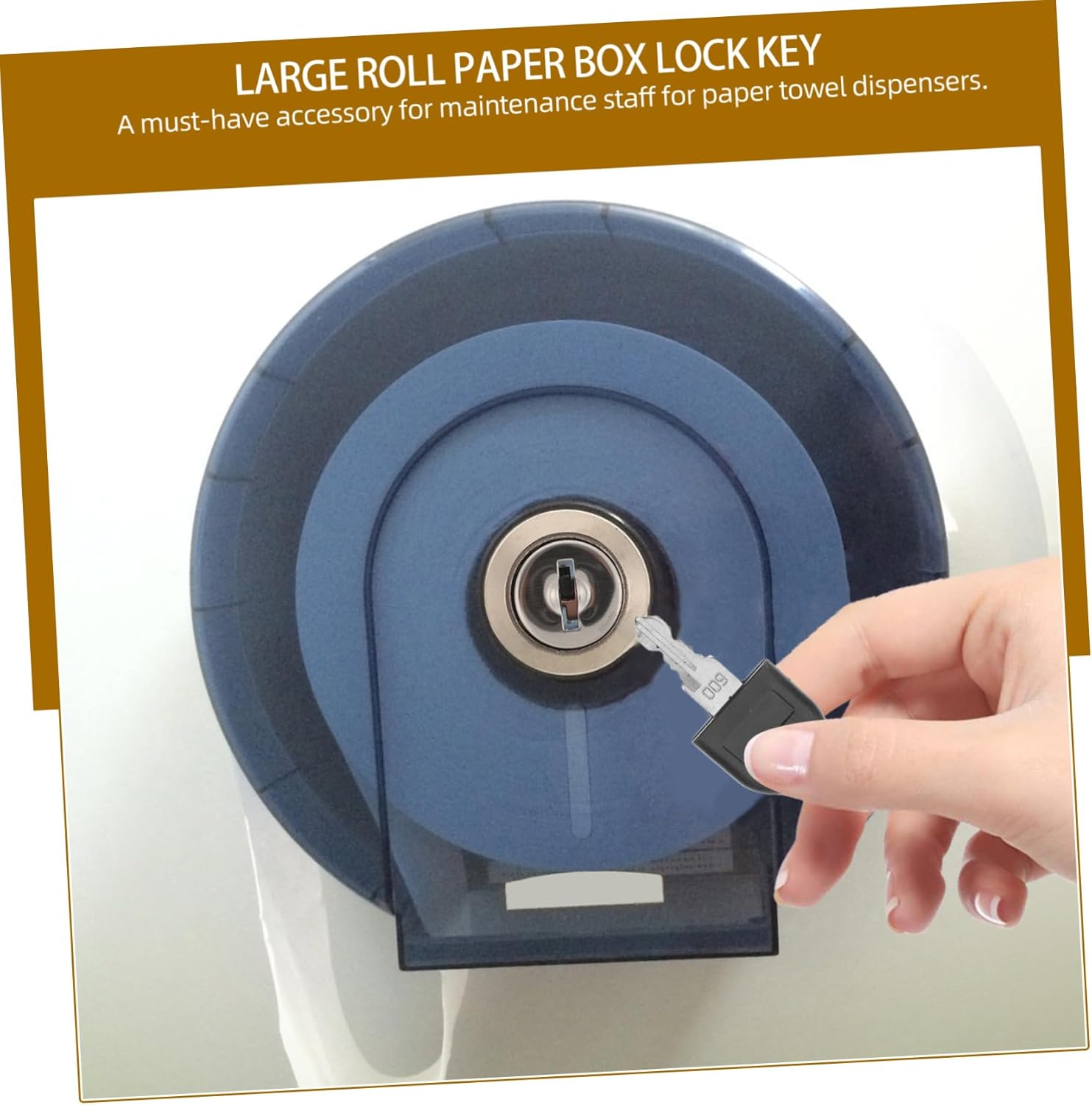 Stainless Steel Toilet Paper Dispenser Key with Ergonomic Design