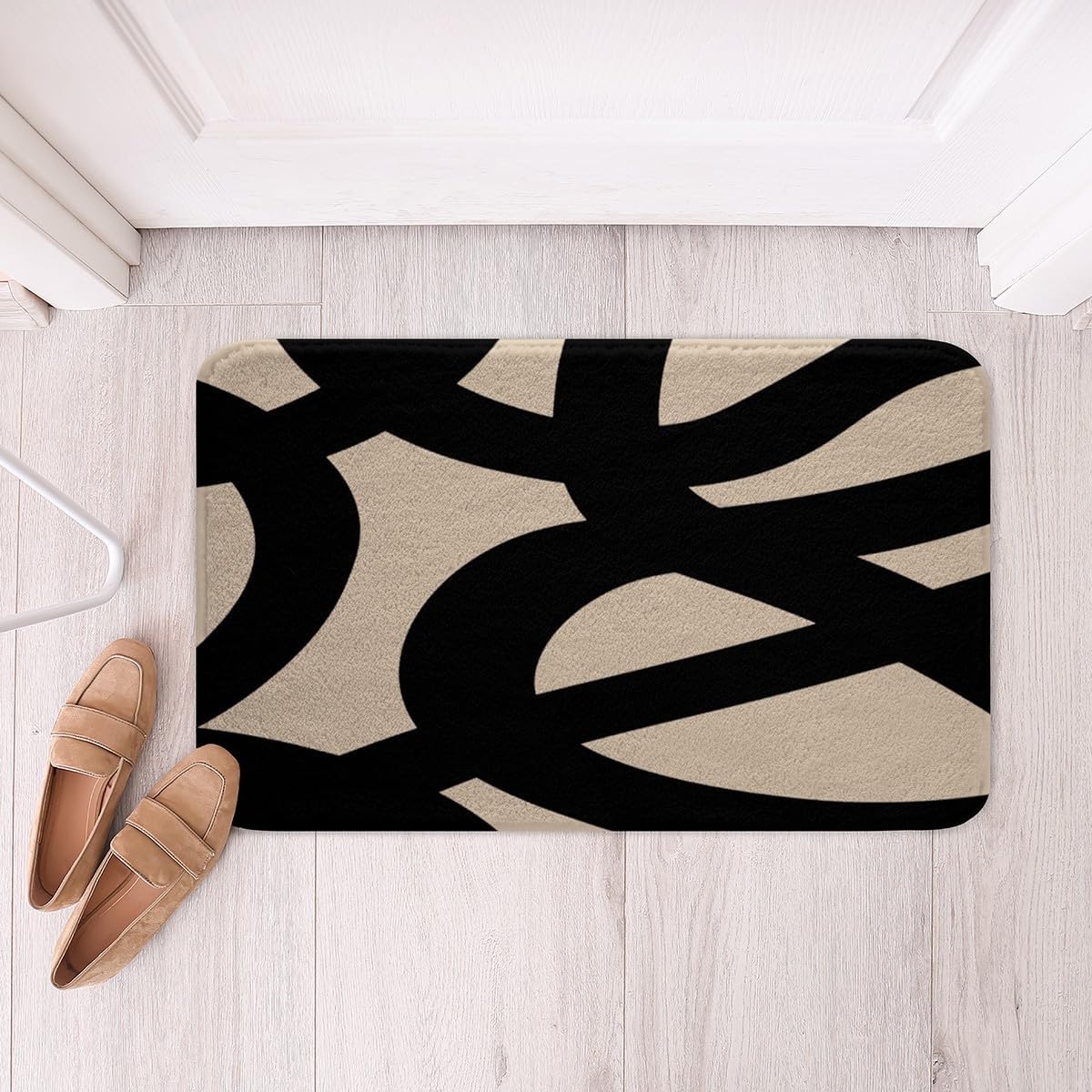 jejeloiu Modern Geometry Bathroom Rugs 20x32