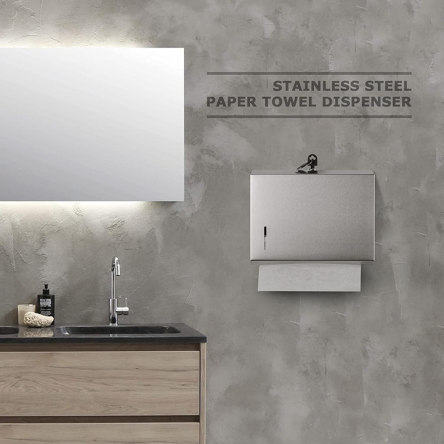 Gorlary Stainless Steel Wall Mount Paper Towel Dispenser