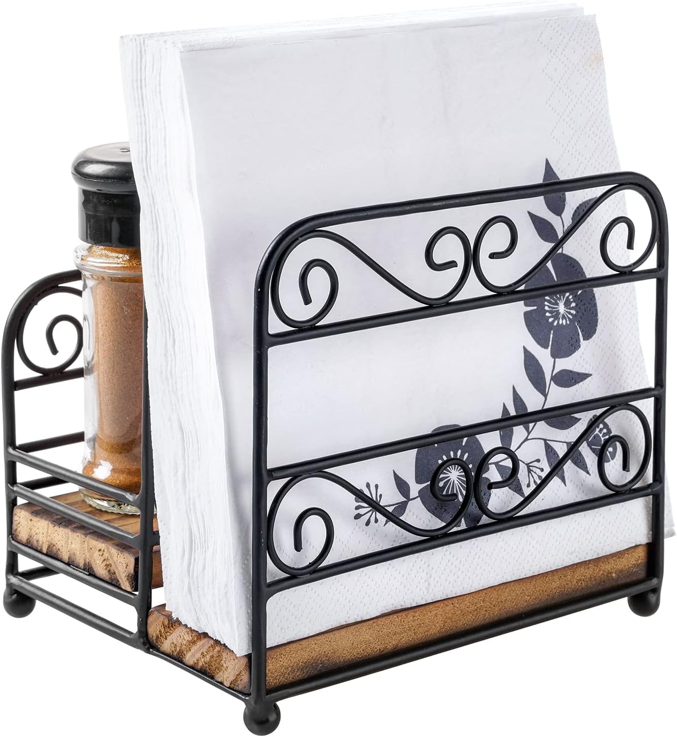 MyGift 2-in-1 Disposable Napkin Salt Pepper Caddy