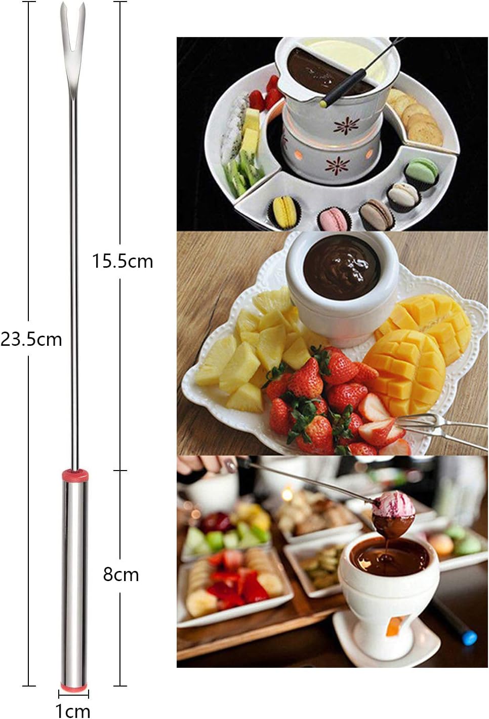 24pc Color Coded Fondue Forks Set