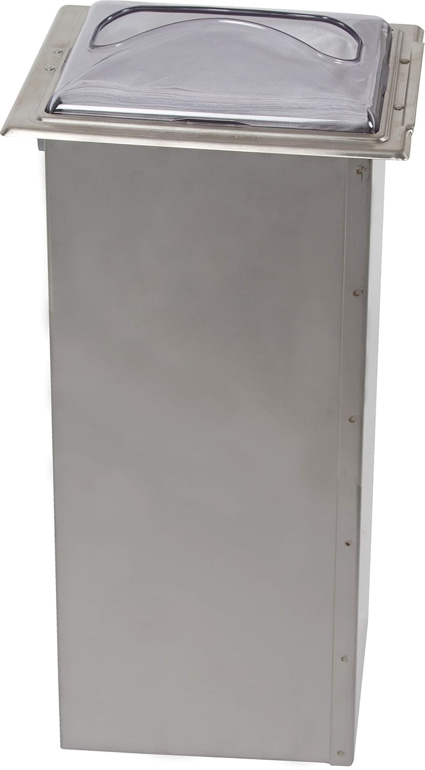 San Jamar H2003 Stainless Steel Faceplate Napkin Dispenser Hidden Counter Space-Saving Durable