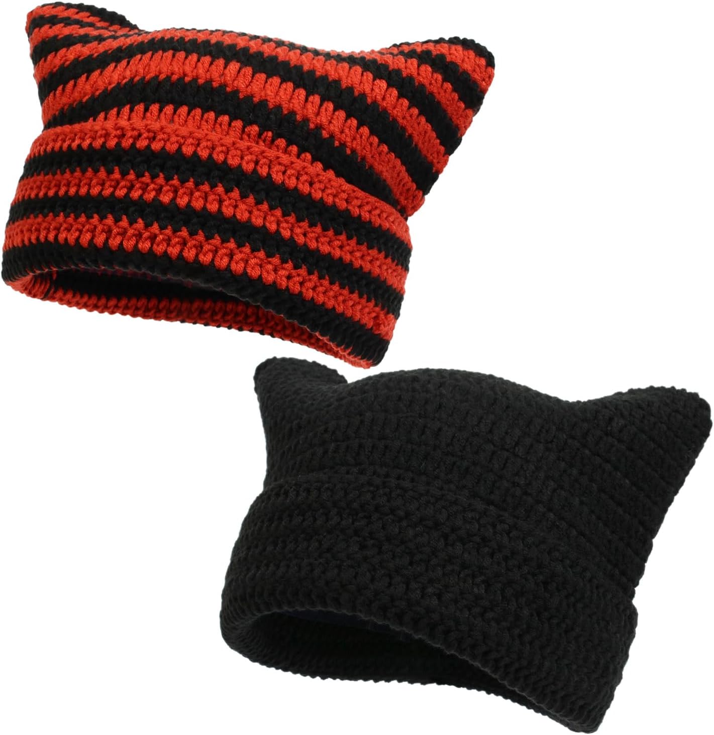 Warm Knit Beanie Women - Soft Cozy Cat Ears StructureReact styling