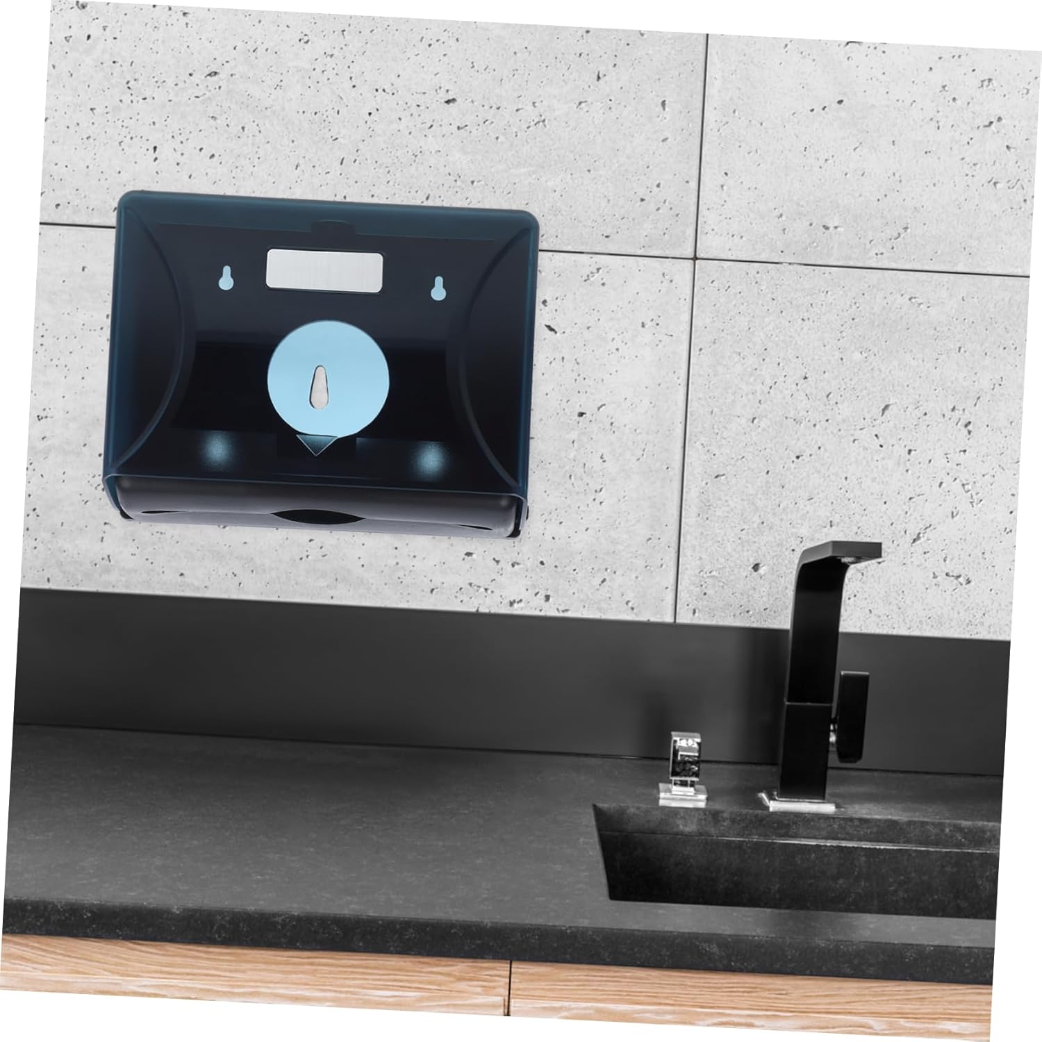PartyKindom Wall-Mounted Paper Towel Dispenser Dark Blue