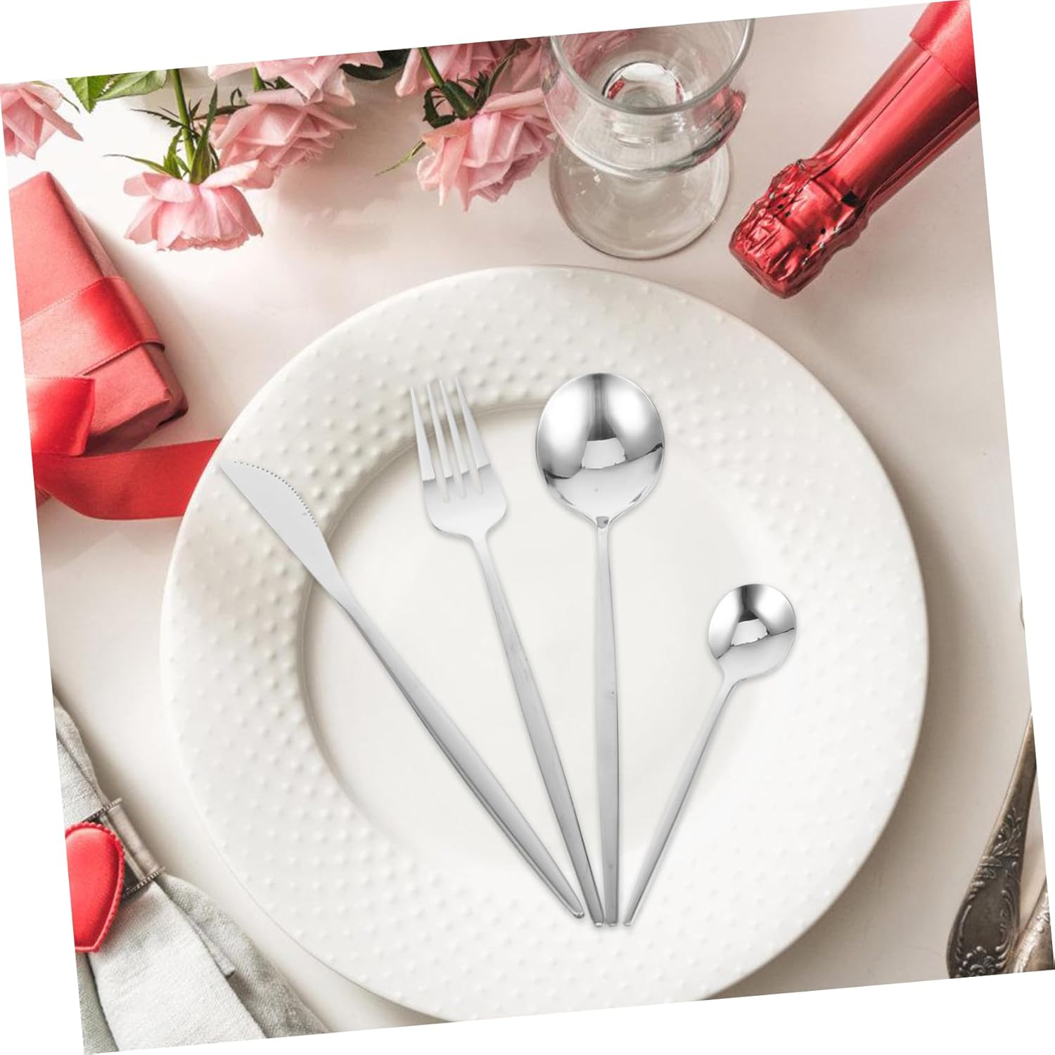 Chic Stainless Steel Knife Fork Set for Parties