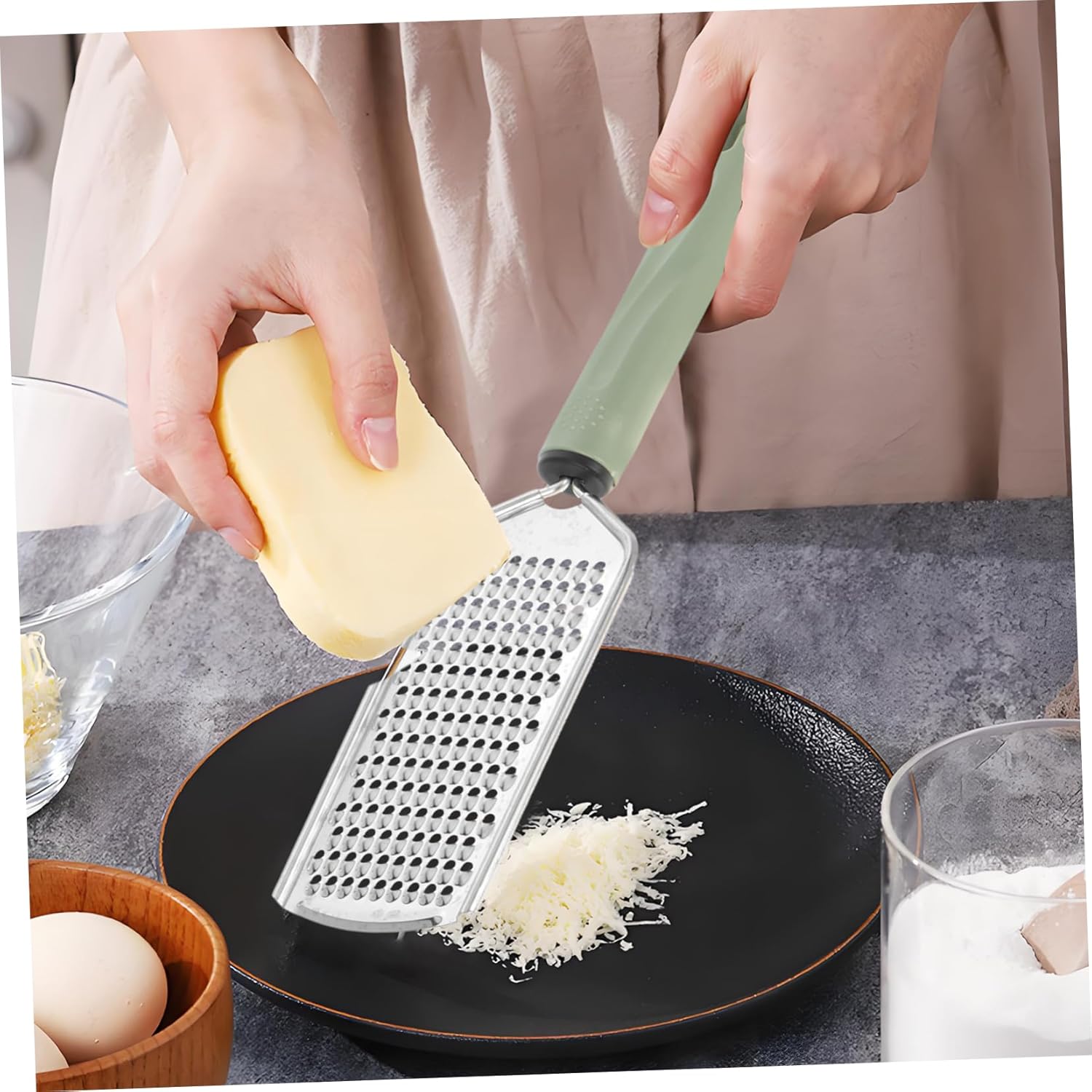 Mucklily 3-Piece Stainless Steel Grater Set