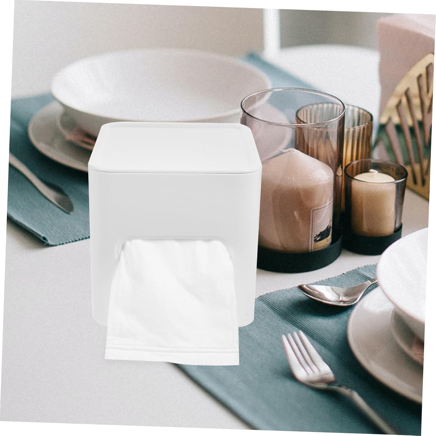 Square Plastic Tissue Holder Cube