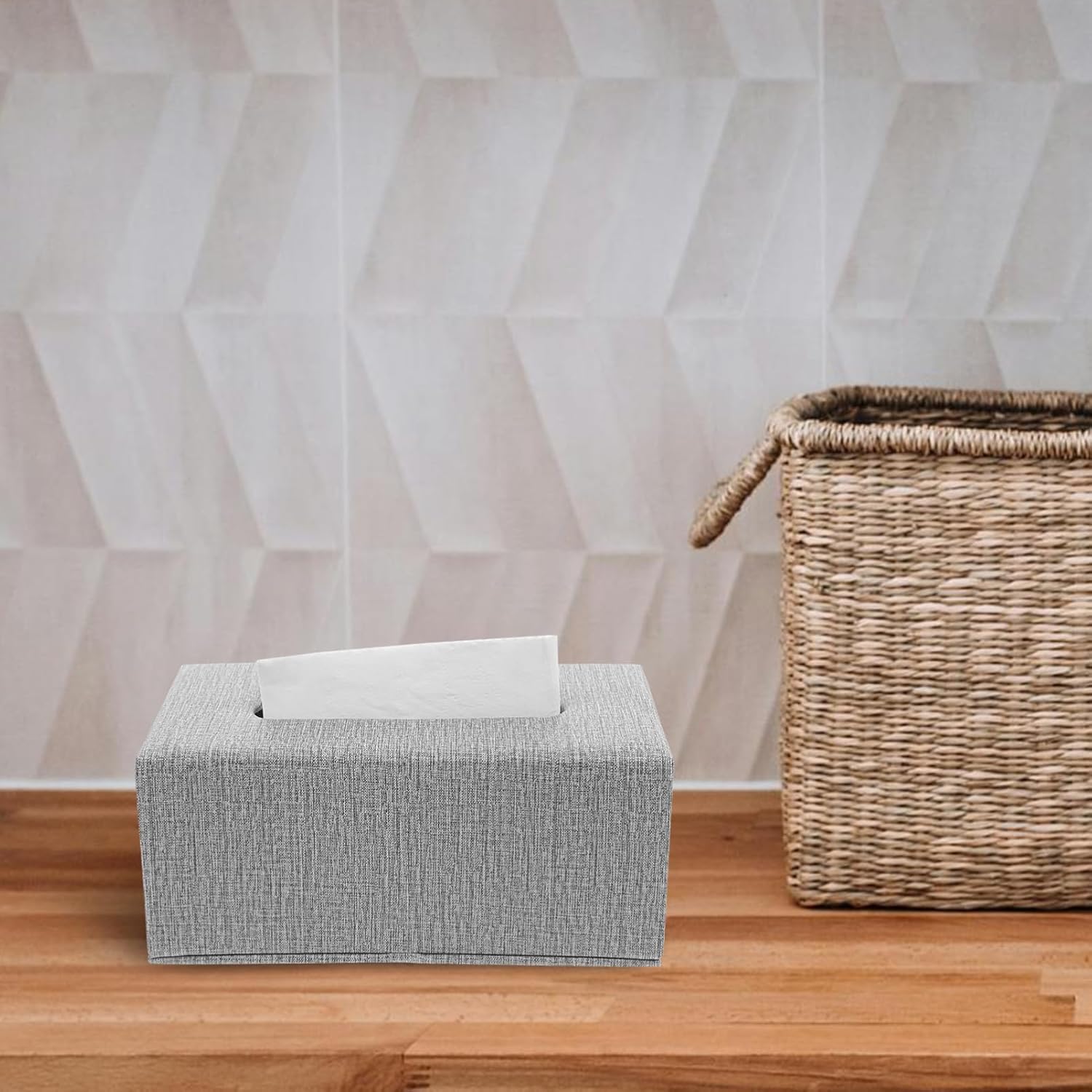 Garneck Retro PU Leather Napkin Holder
