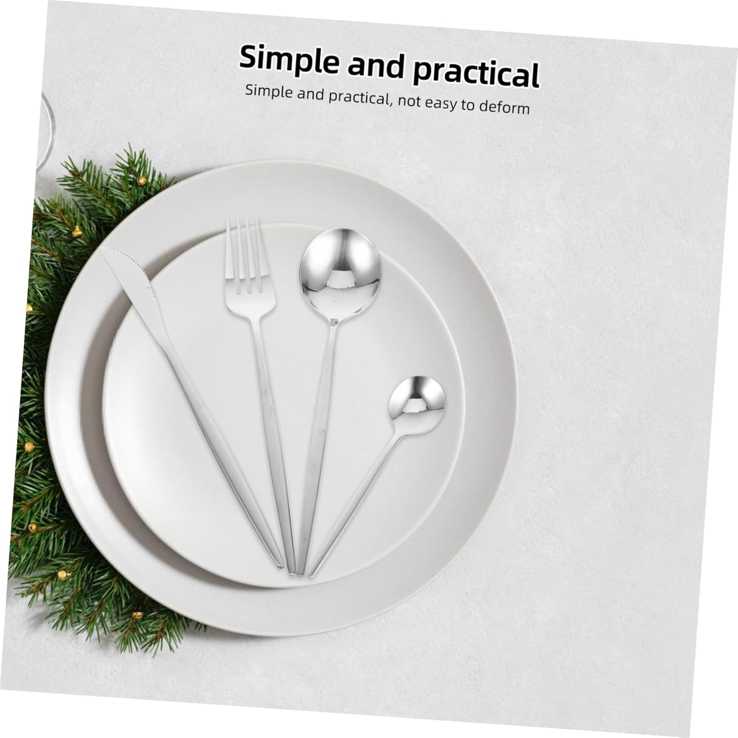 PRETYZOOM Stainless Steel Dinner Fork Set for Family and Parties