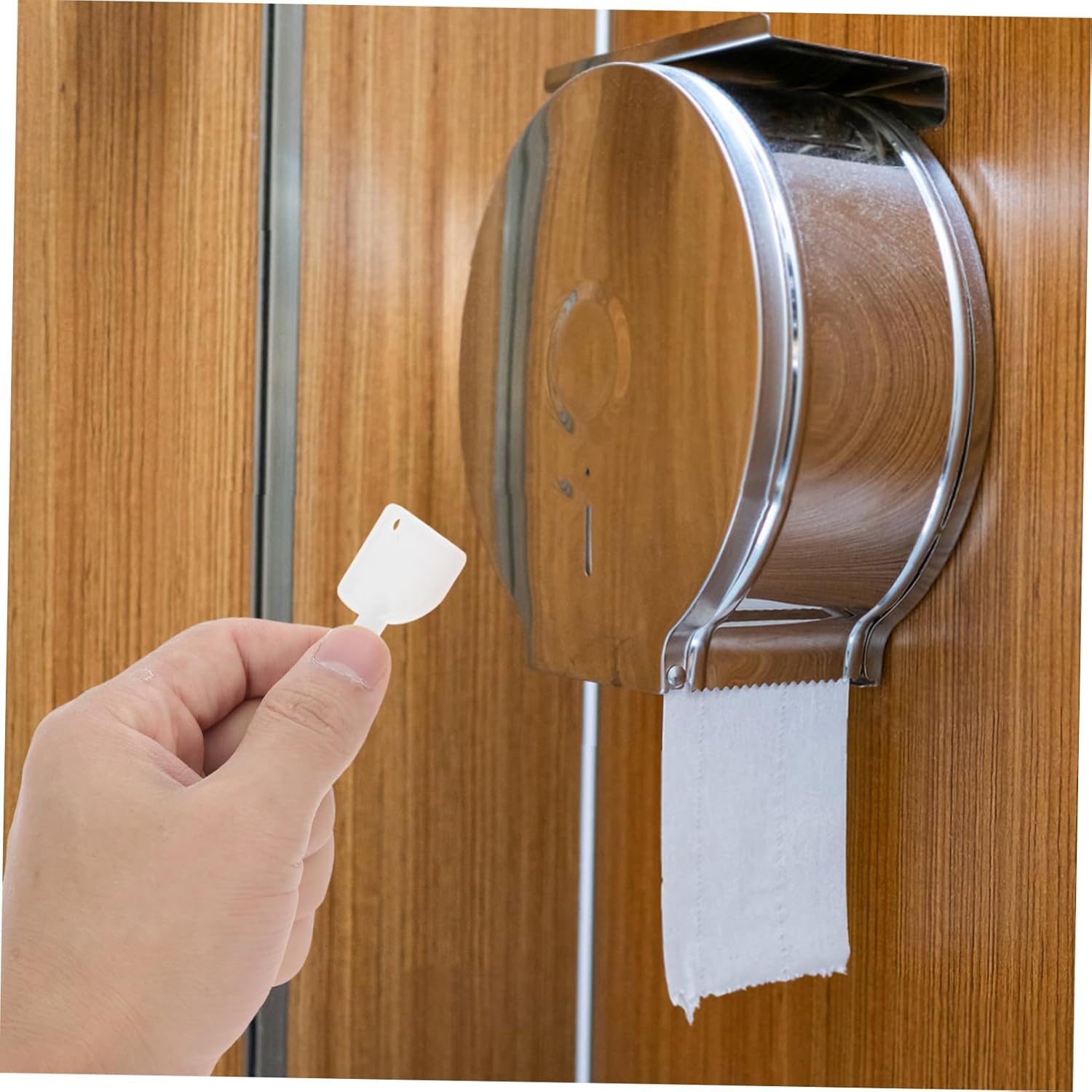 Mobestech Paper Towel Key Replacement withStylish locked Tissue Box for Restroom Use
