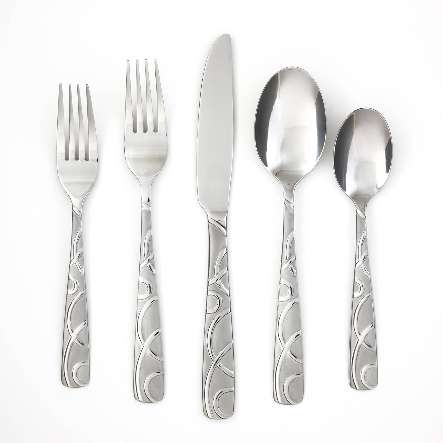 Cambridge Silversmiths 45-Piece Buffet Flatware Set Conquest Sand