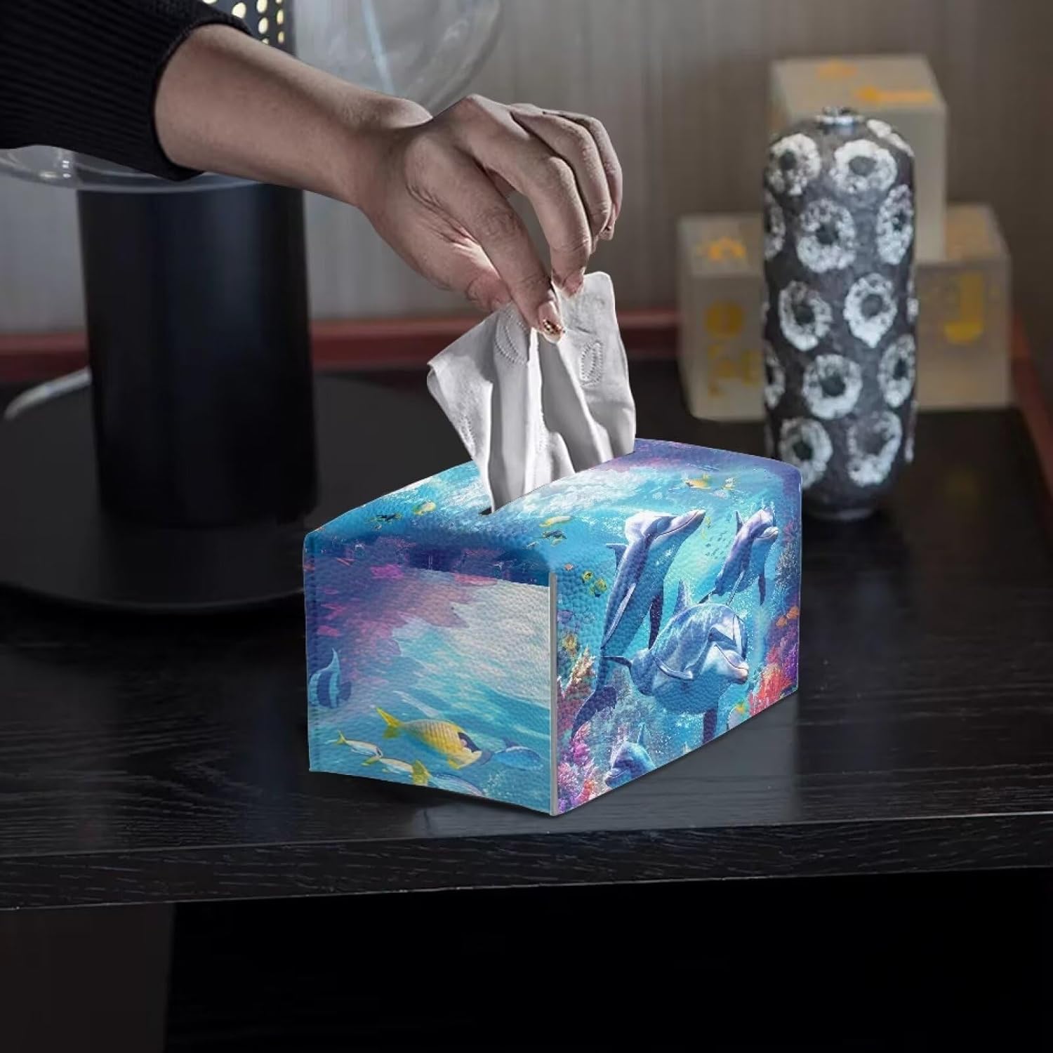 Dolphin Tissue Box Covers