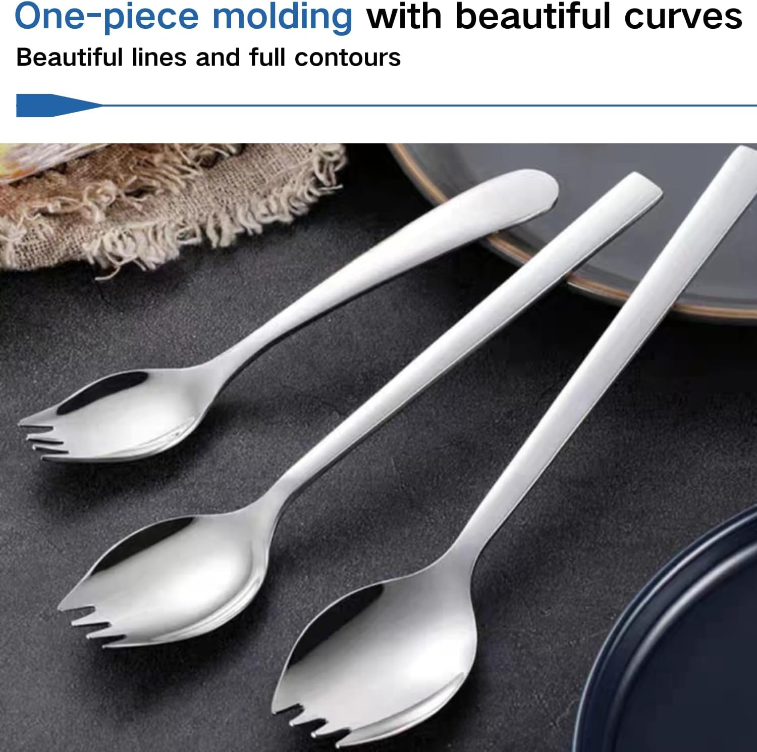 4 Pack Stainless Steel Sporks for Everyday Use
