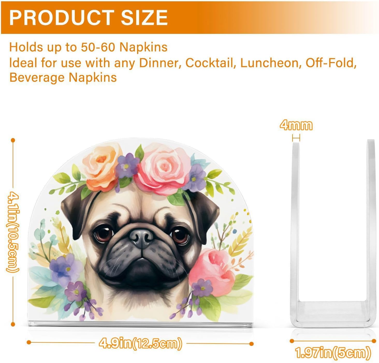 Cozy Pug Napkin Holder