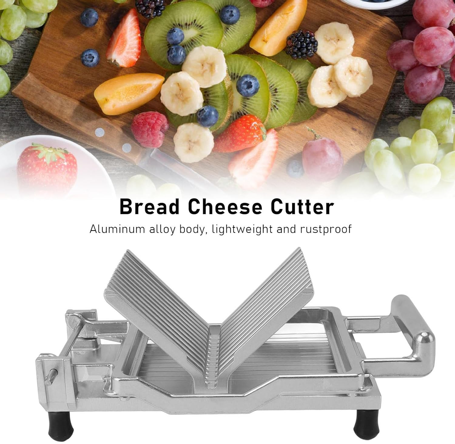 Perfect Cheese Slicer 10mm 20mm AdjustabilityCommercial Bread Cheese Grater with Grid Scale