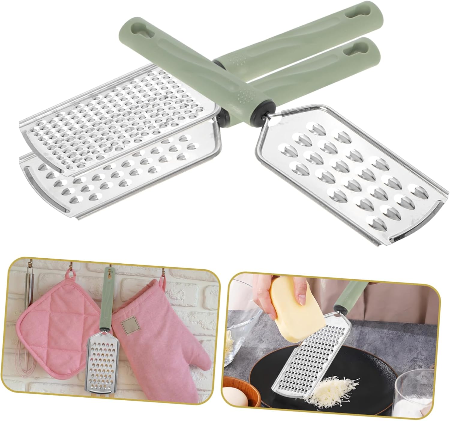 3-Piece Cheese Grater Set by OUNONA