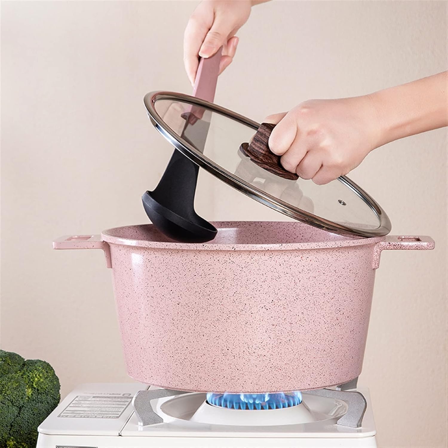 CTX Pink Stock Pot One Pot Steamer Multi-Functional Kitchen Essential