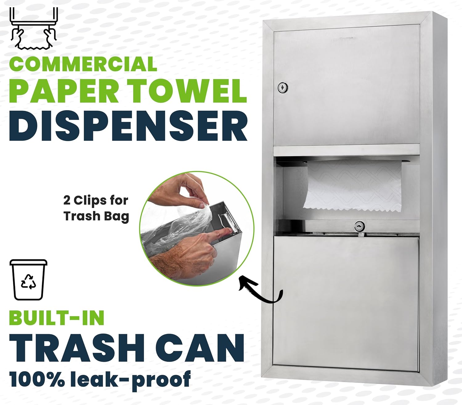 Effortless Commercial Dispenser for Paper Towels