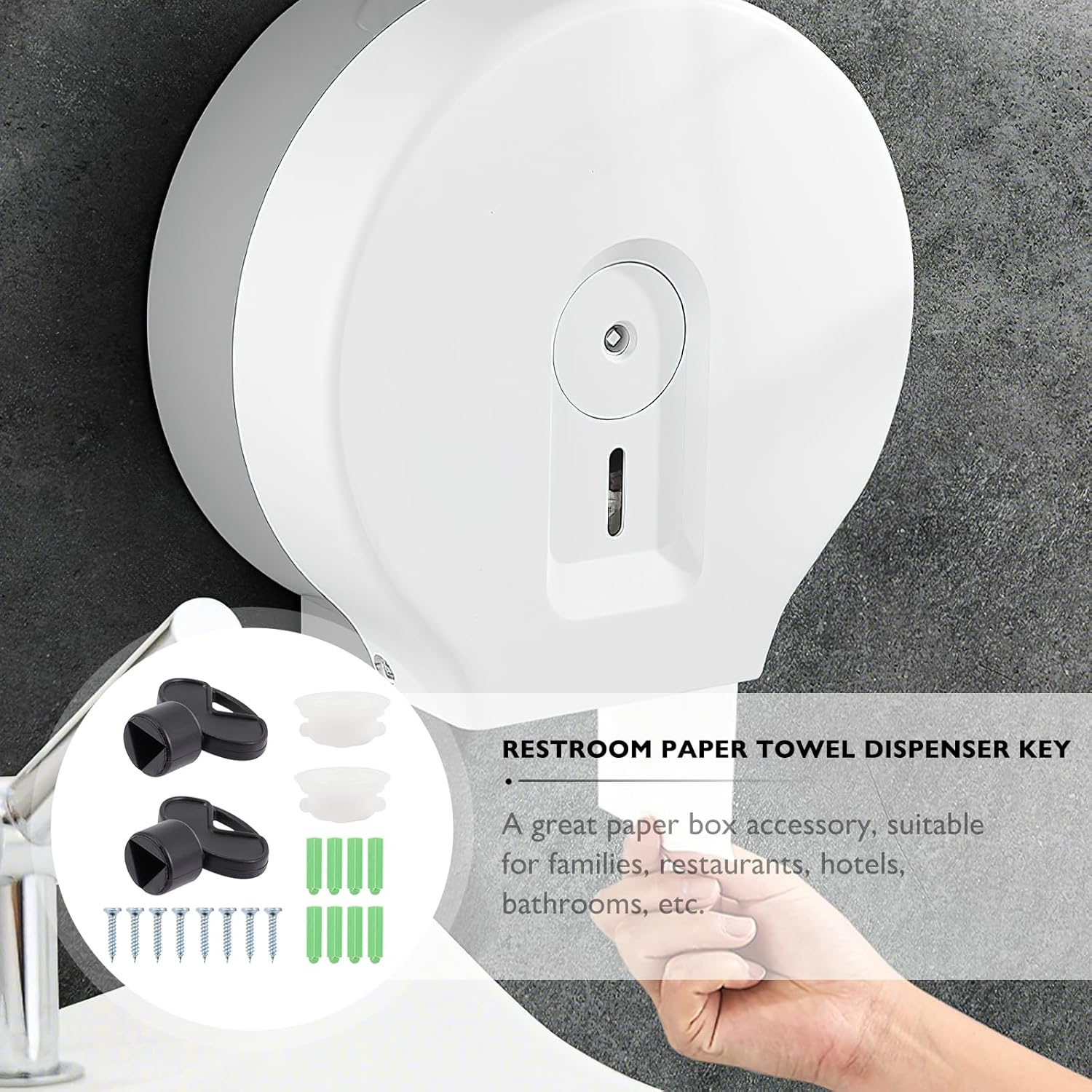 Triangular Replacement Keys for Toilet Paper Dispensers 2 Count