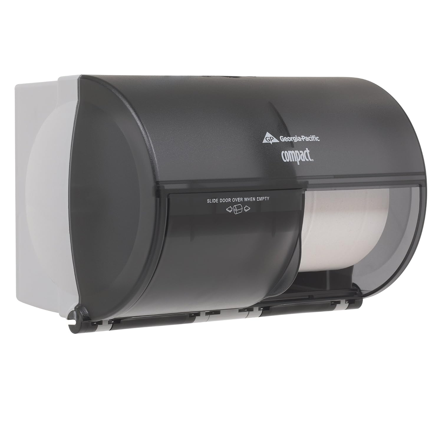 Compact 2-Roll Coreless Toilet Paper Dispenser with Key Lock