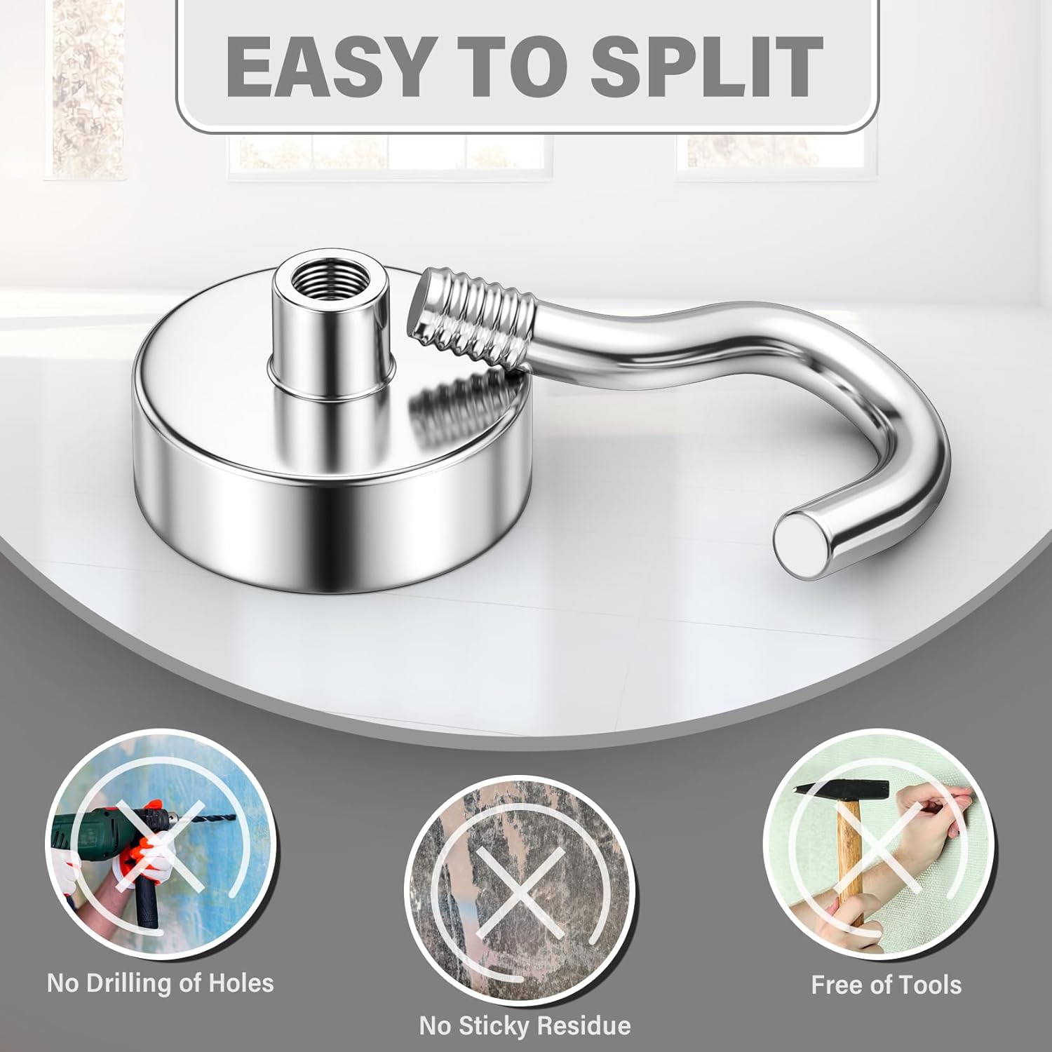 8-Pack 23-Pound Magnetic Hooks