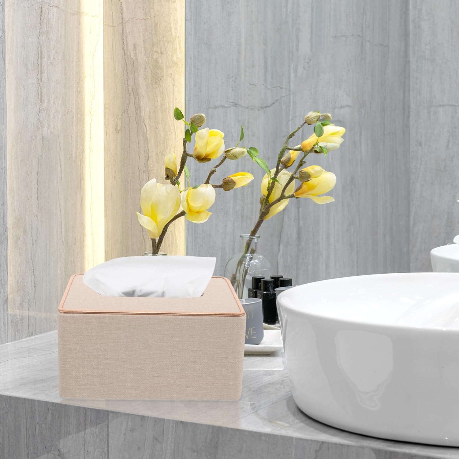 Elegant Leather Tissue Holder