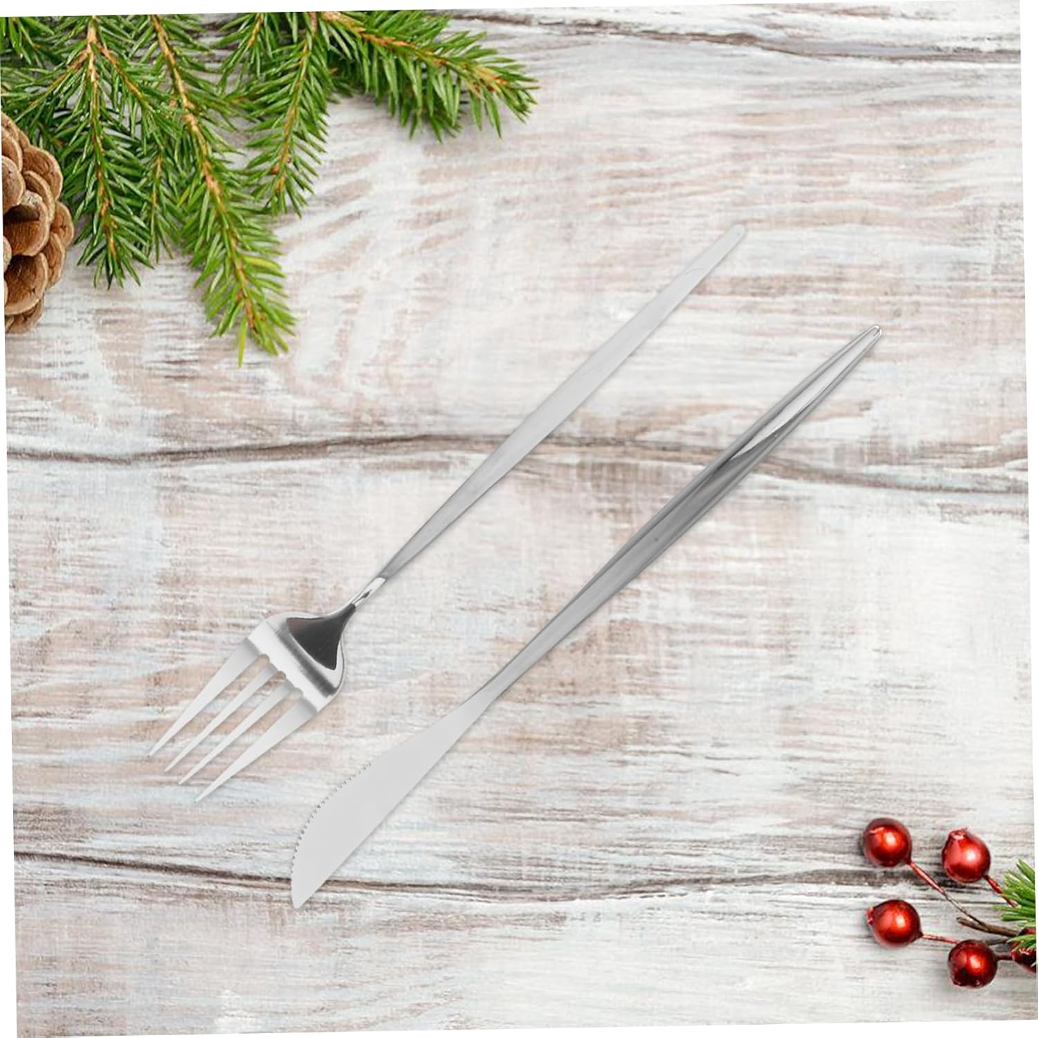 PRETYZOOM Stainless Steel Dinner Fork Set for Family and Parties