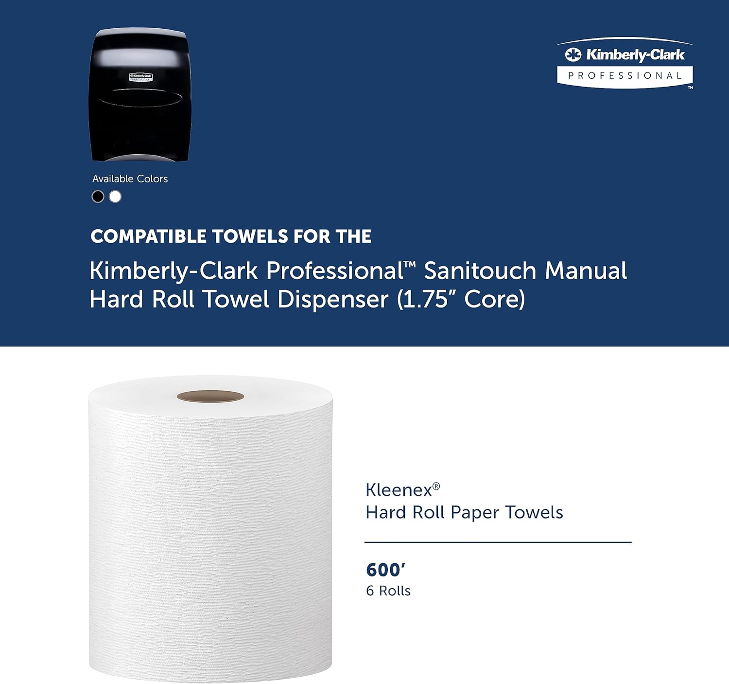 Sanitouch Manual Hard Roll Towel Dispenser Black 1263x1613x102
