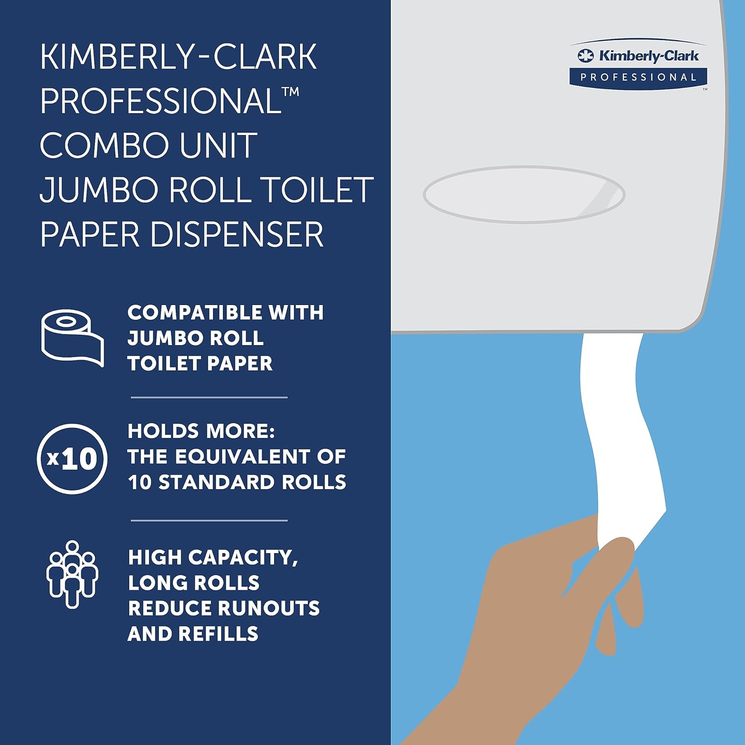Wall Mounted Jumbo Roll Toilet Paper Dispenser Kimberly-Clark Professional