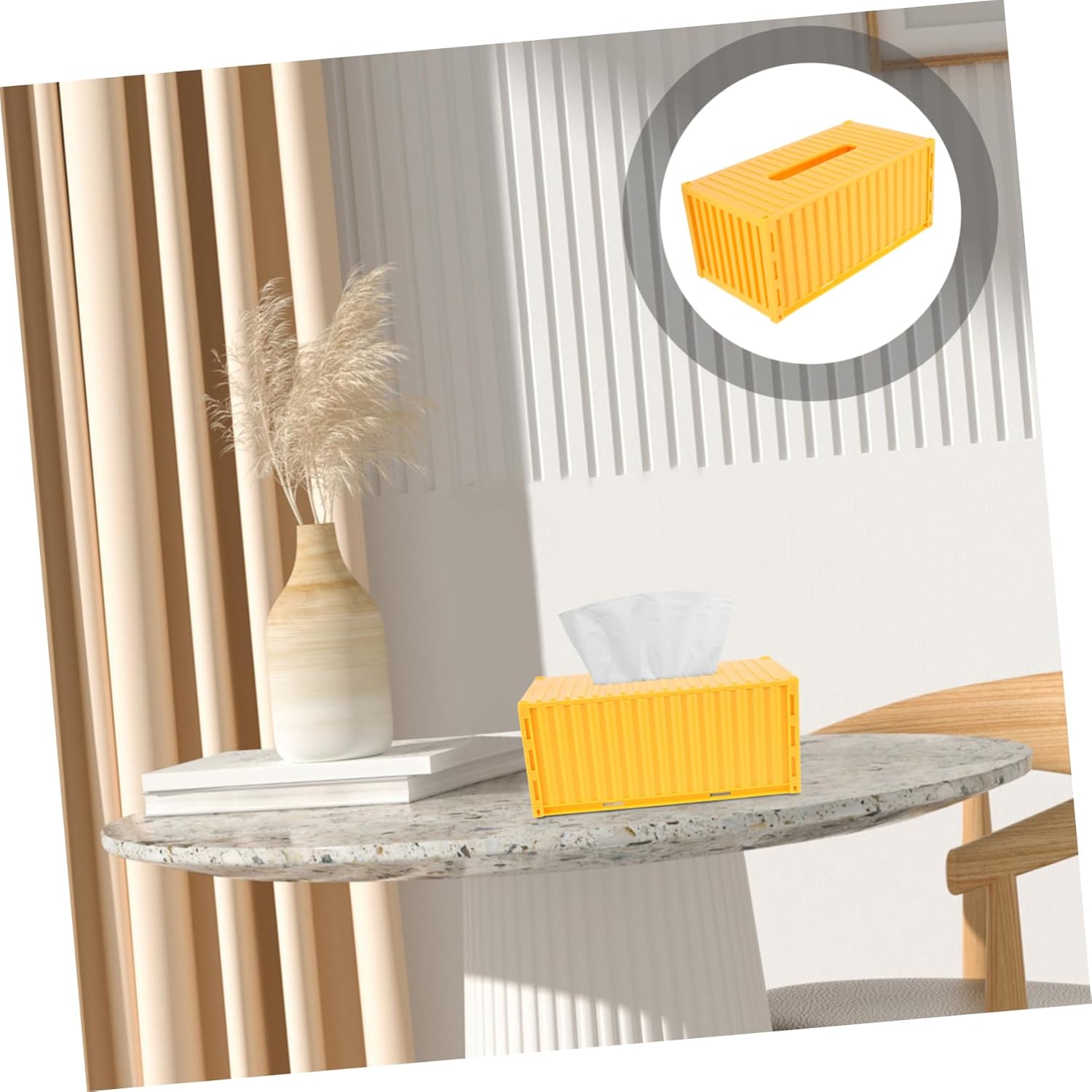 Vivid Shipping Container Tissue Box Cover Travel Wipes Case