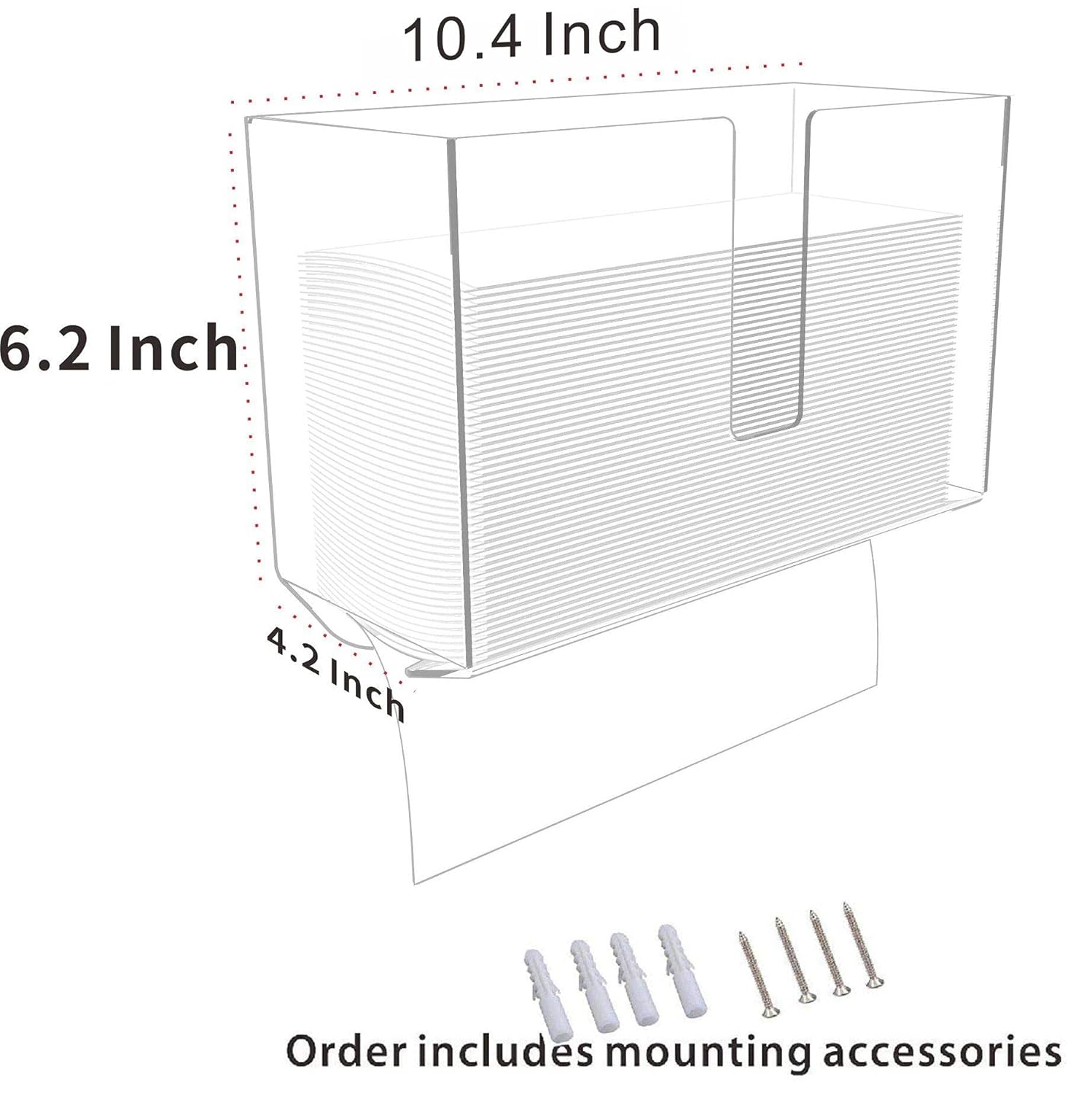 Wall-Mount Acrylic Towel Dispenser