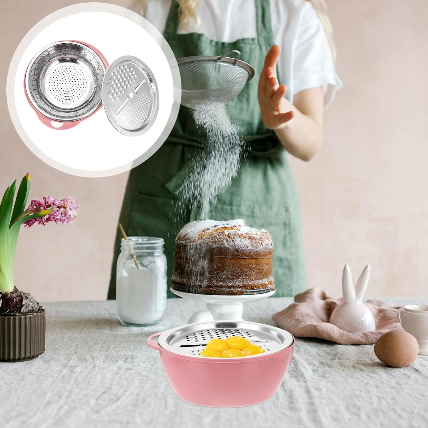 MOLUCKFU Rice Washing Filter with Strainer Bowl 1