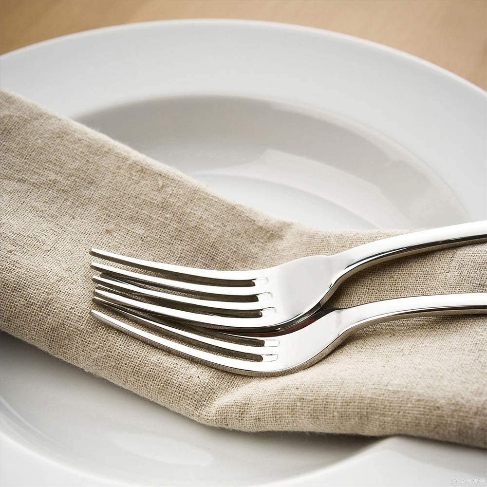 MIZORLIE 10-Piece Dinner Forks Set 7 Inches Food-Grade Stainless Steel