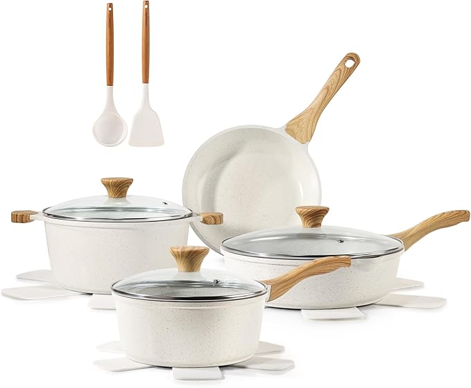 SENSARTE Nonstick Ceramic Cookware Set