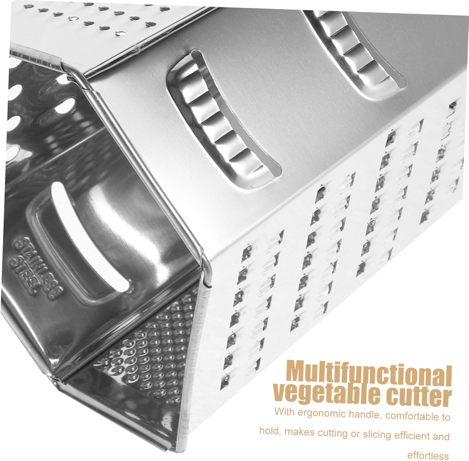 Stainless Steel Grater with 6 Shape Slicing Function Reusable Cooking Tool