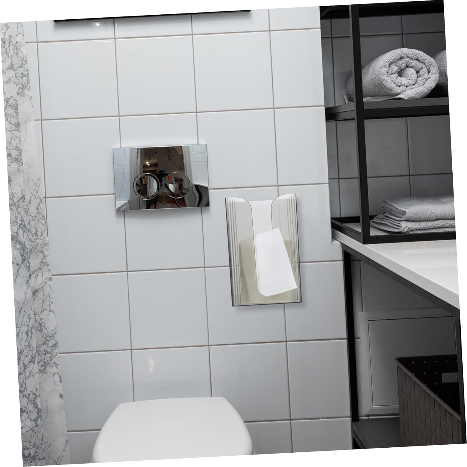FELTECHELECTRSpace-Saving Wall-Mounted Tissue Box Efficient Bathroom Organizer Bundle