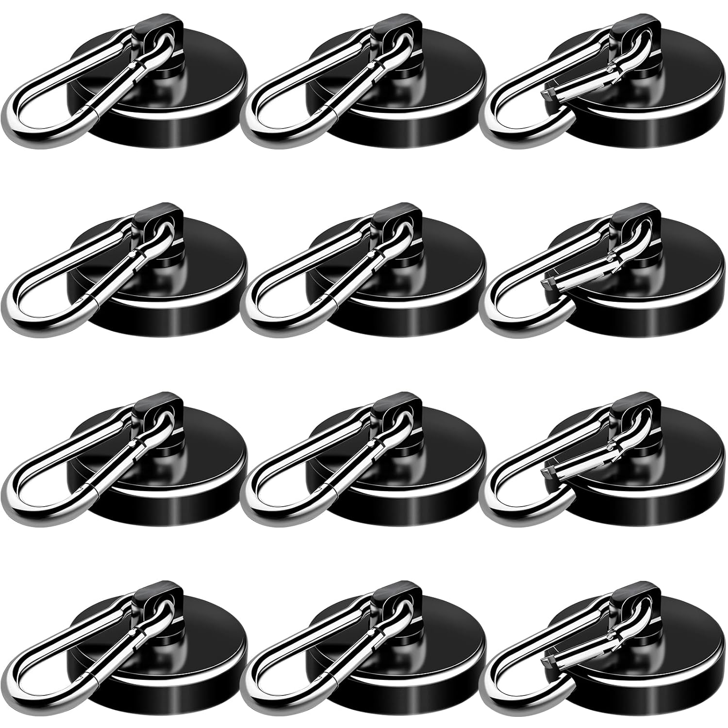 E BAvTE Carabiner Magnetic Hooks 12-Pack 110LBS - Ultimate Storage Solution
