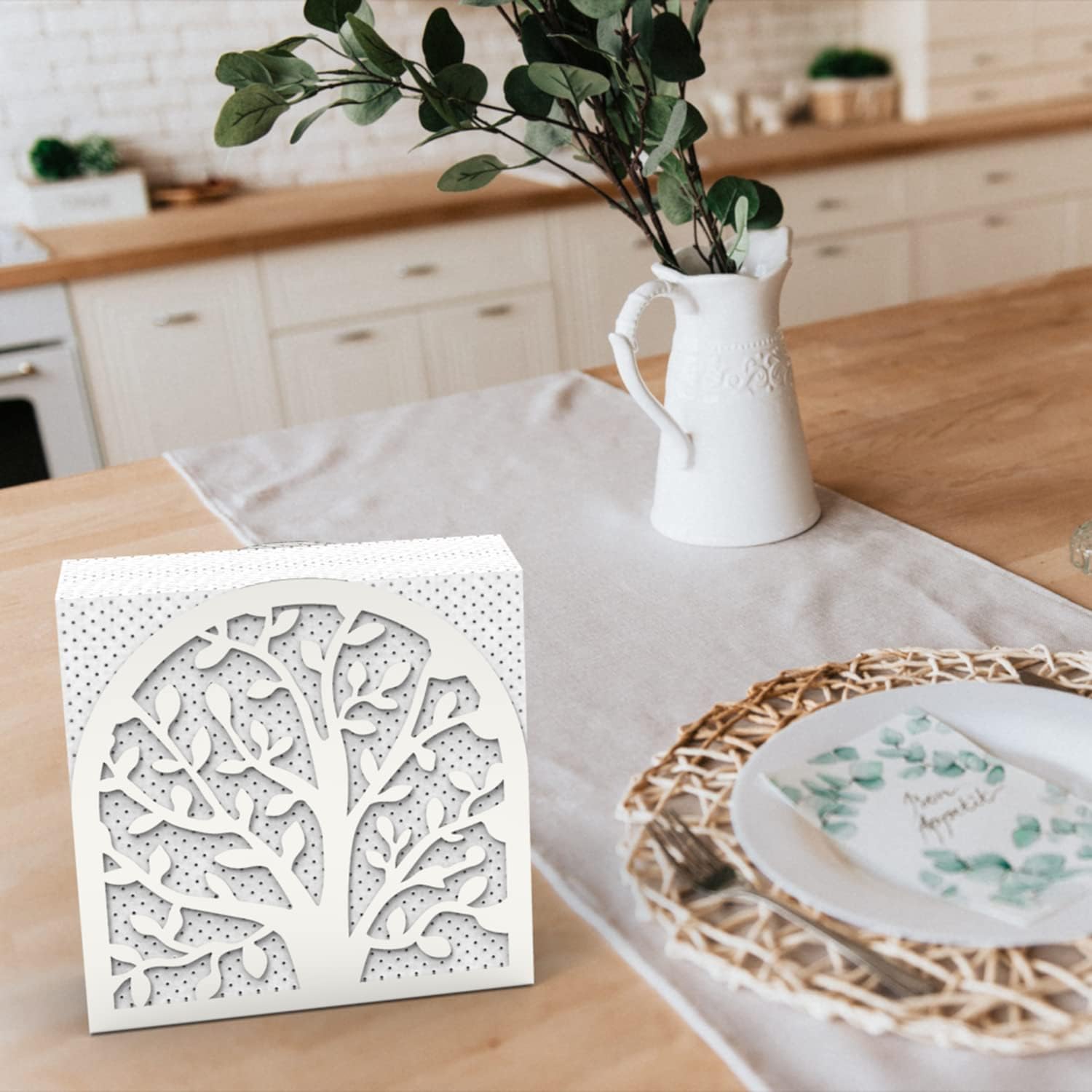 Stylish Metal Napkin Holder Retro Design Silver