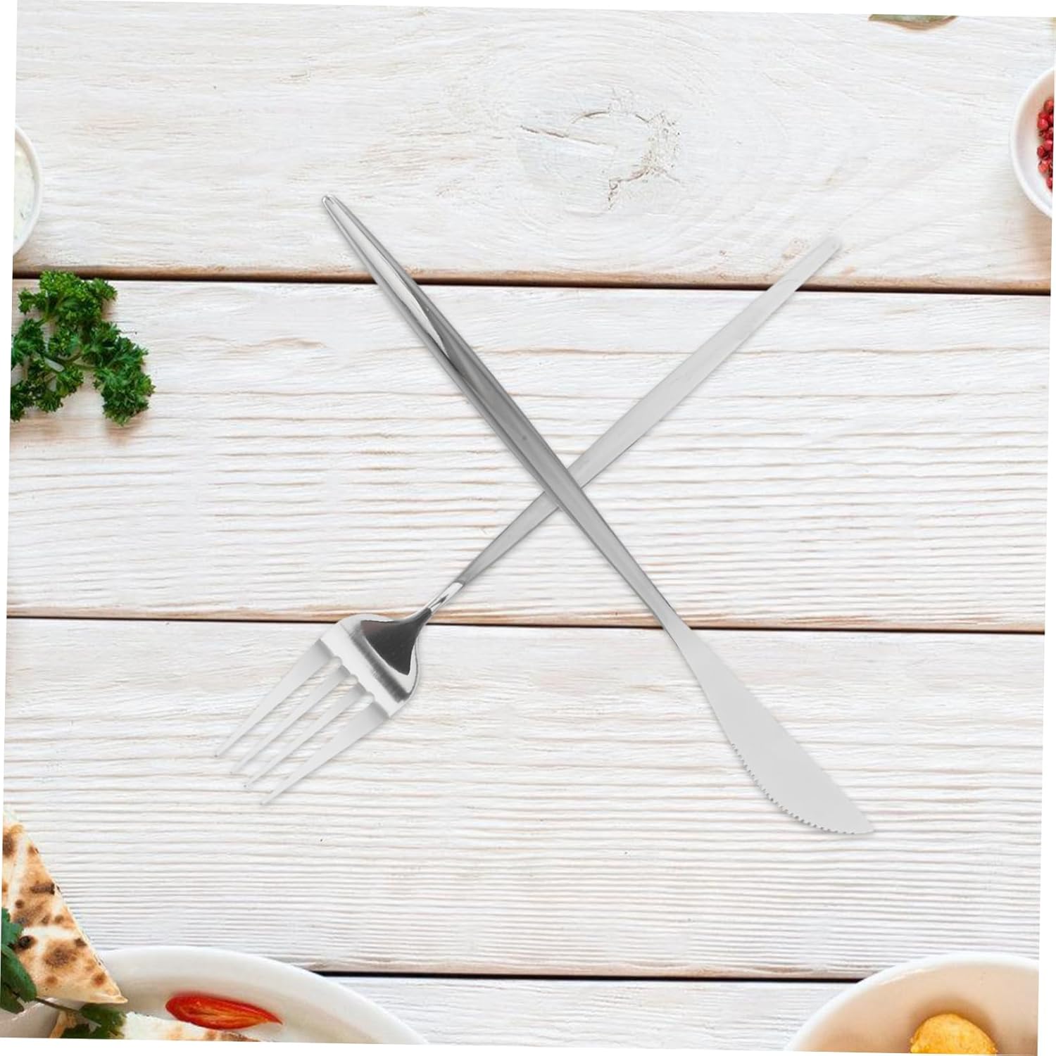 Chic Stainless Steel Knife Fork Set for Parties