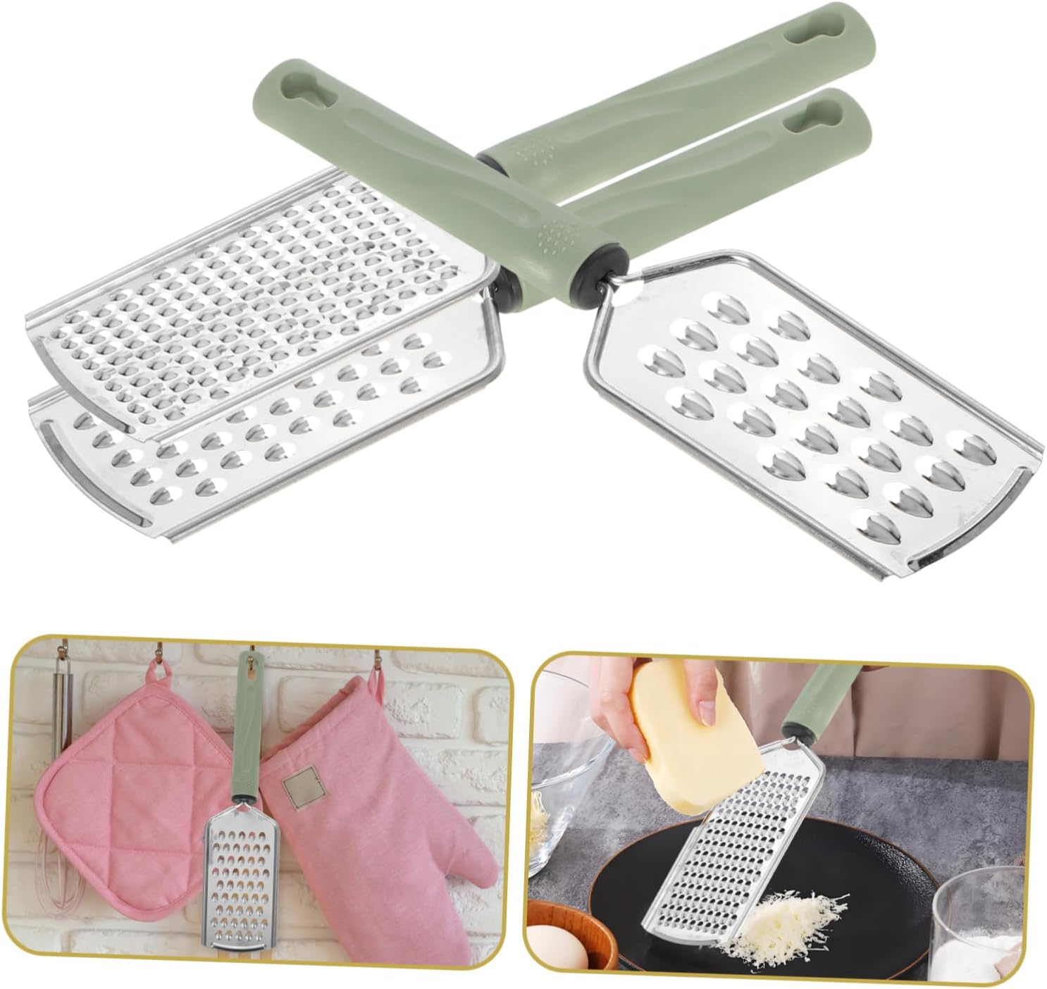 ULTECHNOVO 3pc Multi-Use Cheese Grater Slicer