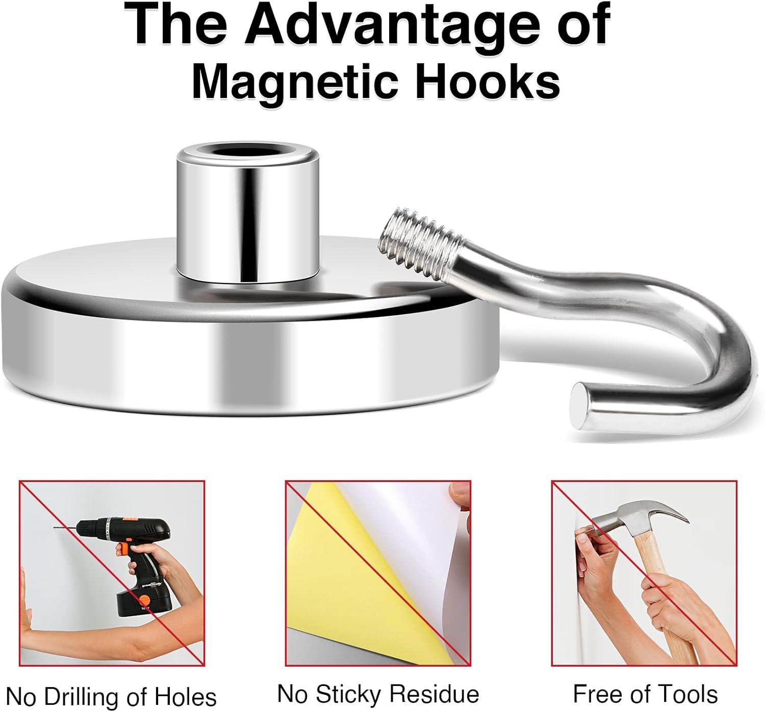 Strong Magnetic Hooks DeathsDurable Heavy Duty