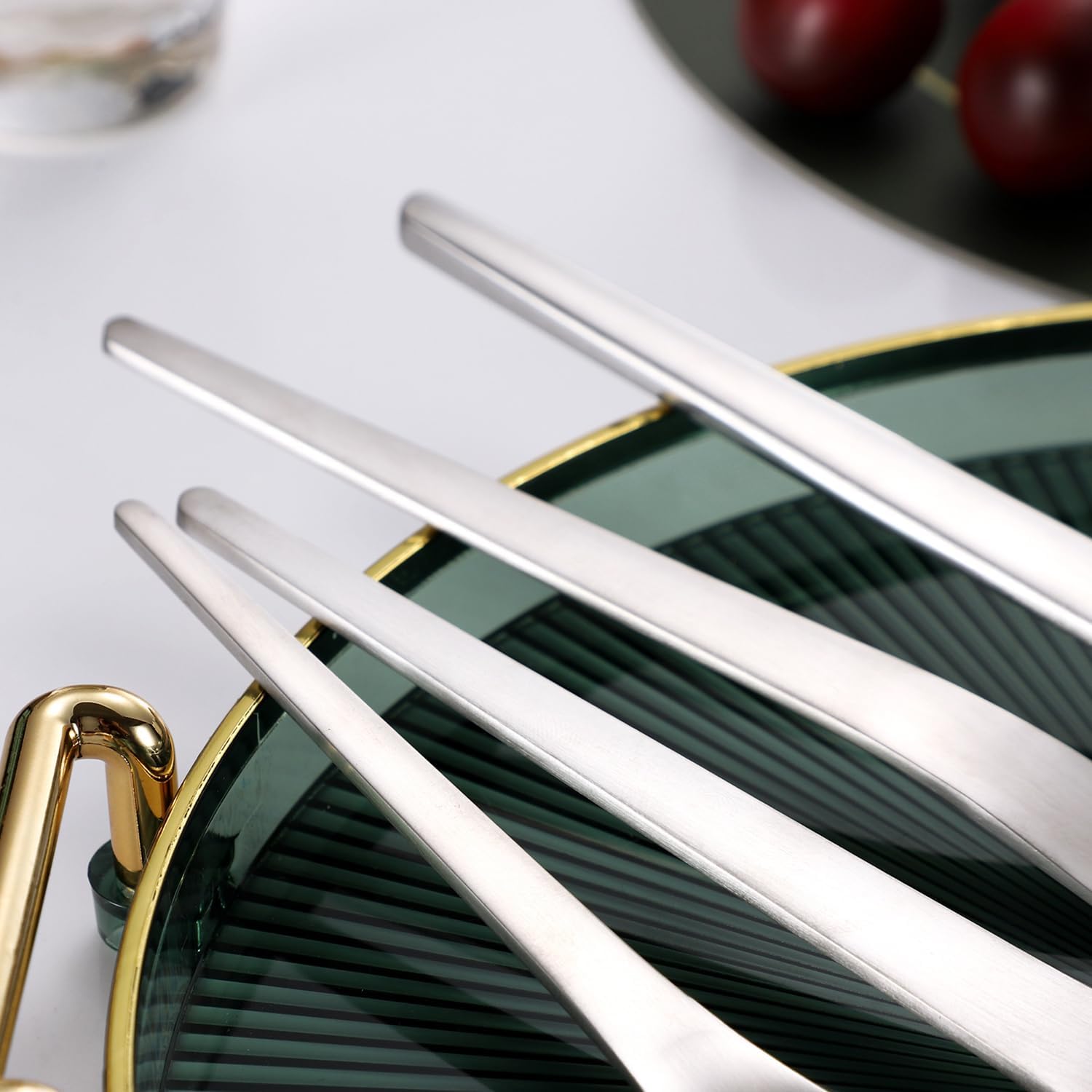 ChenShuo 4 Piece Stainless Steel Dinner Forks Set