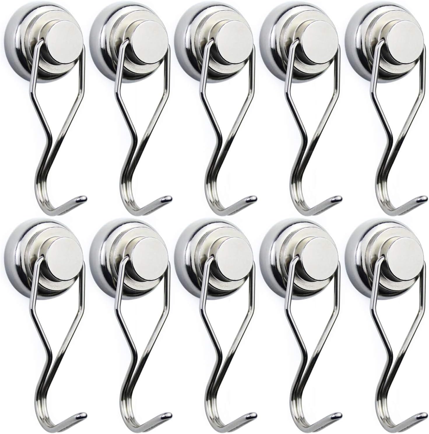 Neodymium Magnetic Hook 675mm 10-Pack for Refrigerators Other Magnetic Surfaces