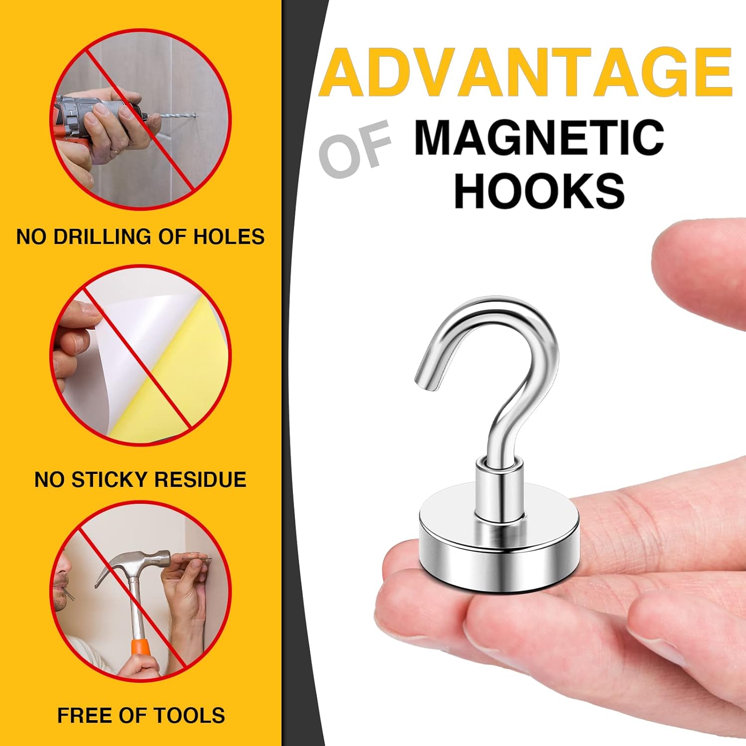DIYMAG Magnetic HooksStrong Durable and Reliable for Classroom Fridge Office and everywhere
