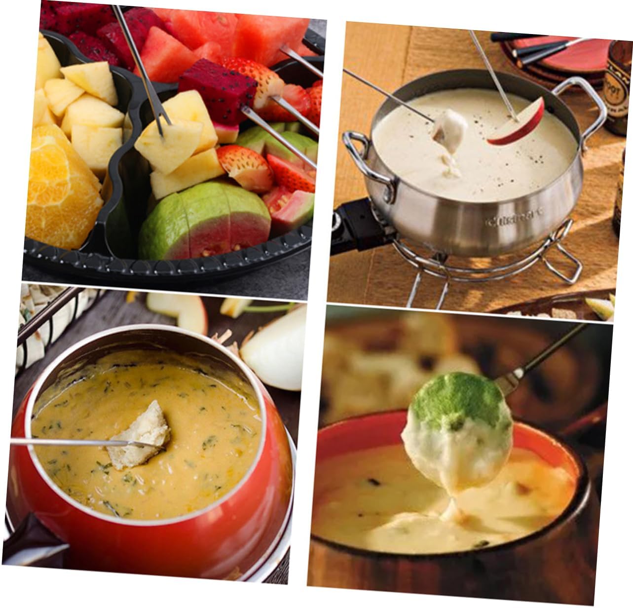 Stainless Steel Cheese Forks Set 8-Piece Barbecue Fondue Made Easy