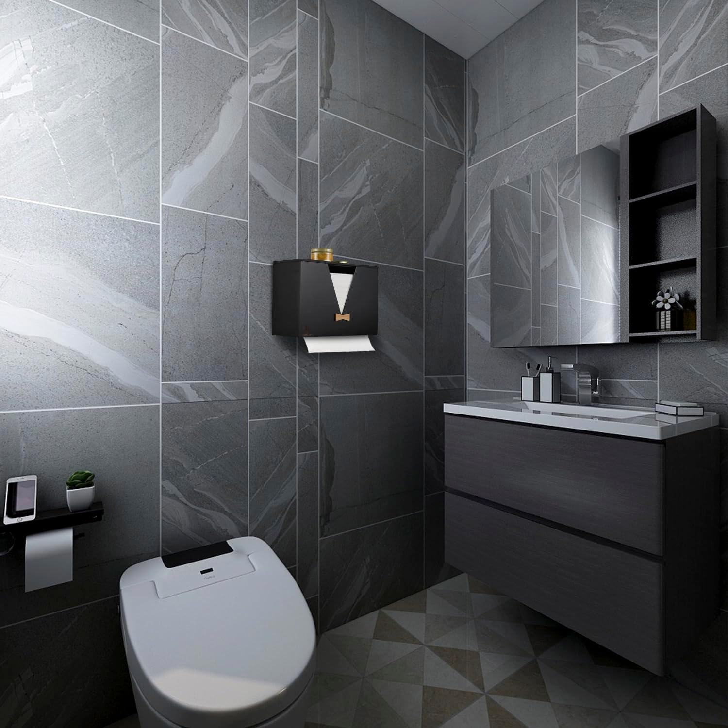 Cozee Bay Bamboo Paper Towel Dispenser