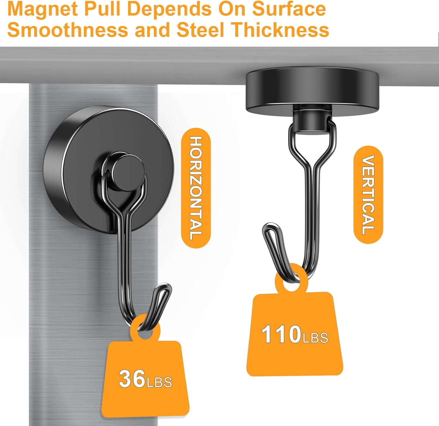 Sturdy Magnetic Hook Set for Home Office Use